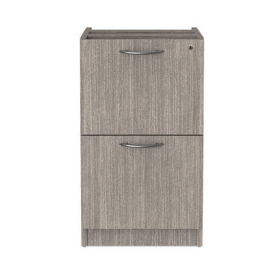 Alera Valencia Series Full Pedestal File, Left or Right, 2 Legal/Letter-Size File Drawers, Gray, 15.63